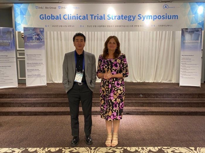 Dt & SanoMedics Chairman, Charles Park (Park, Chae Gyoo) and Avance Clinical CEO Yvonne Lungershausen co-hosting the Global Clinical Trial Strategy Symposium in Korea last week.