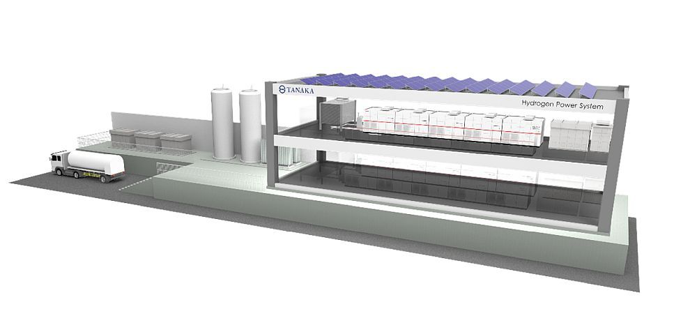 Rendering of the system to be installed at TANAKA; Photo courtesy of Toshiba Energy Systems &amp; Solutions
