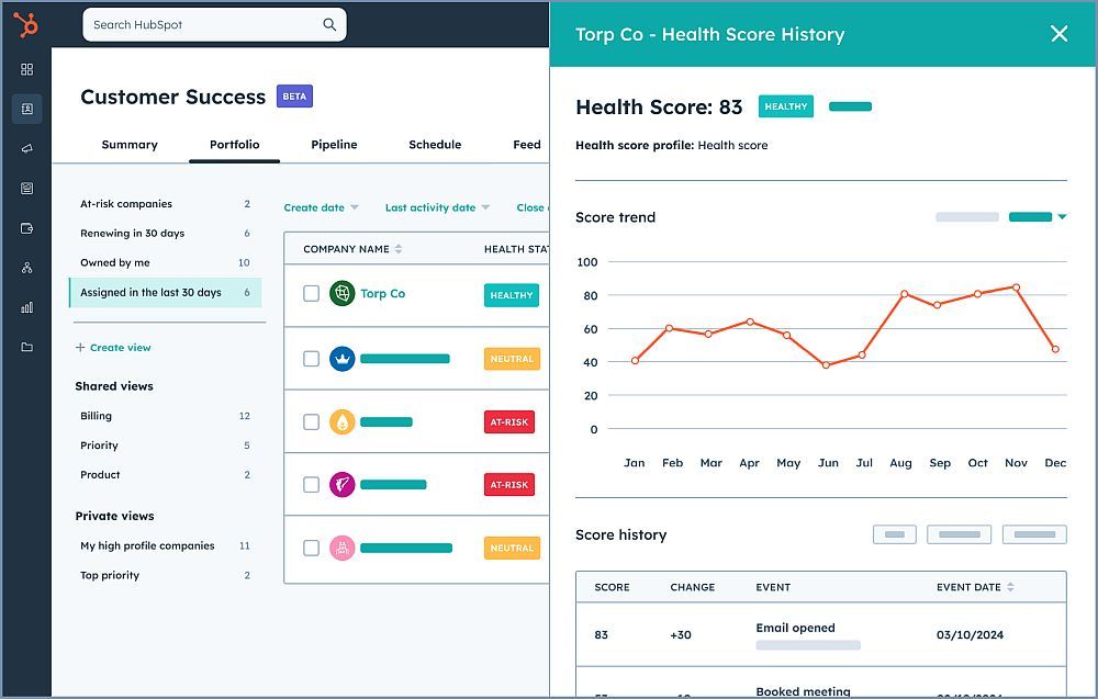 HubSpot Service Hub - Customer Success Dashboard