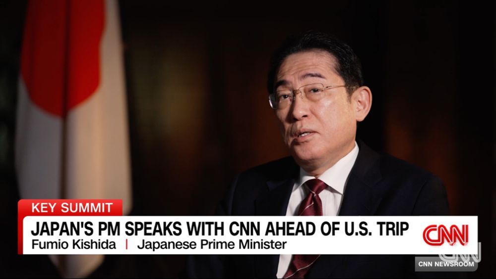 首脳会談：訪米前、CNNのインタビューに応じる岸田文雄首相