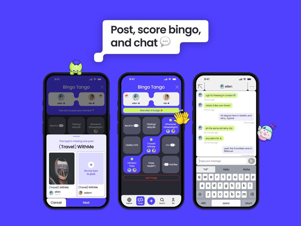 Bingo Tango, a daily mission to befriend people. COURTESY OF VIBERSE