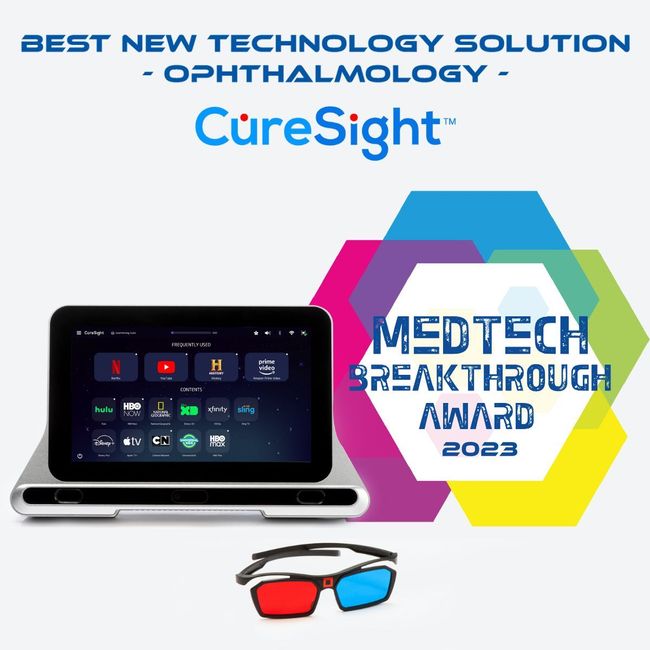 NovaSight CureSight Wins 2023 MedTech Breakthrough Award