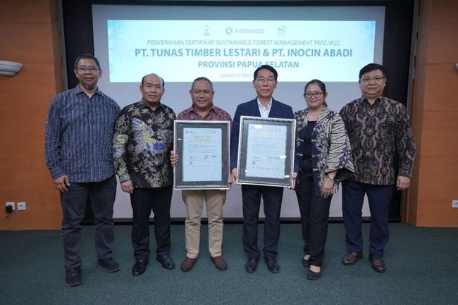 PT Tunas Timber Lestari and PT Inocin Abadi obtain IFCC Sustainable Forest Management Certificate