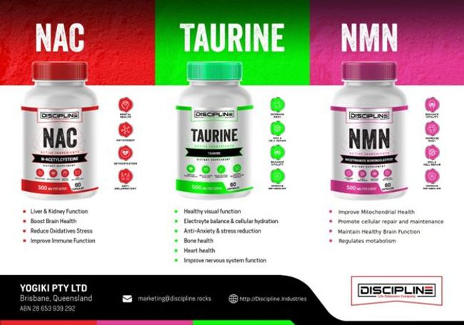 Discipline Industries Unveils Cutting-Edge Product Line: NAC, NMN and Taurine for Optimal Health and Wellness