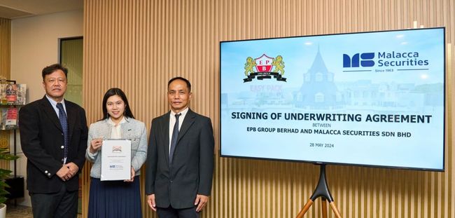 EPB Group Berhad Signs on Malacca Securities as Underwriter