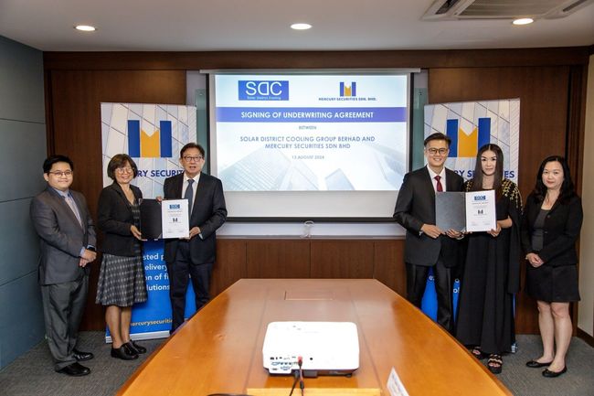 Solar District Cooling Group Berhad Signs Underwriting Agreement with Mercury Securities Sdn Bhd for Its IPO on the ACE Market of Bursa Malaysia Securities Berhad