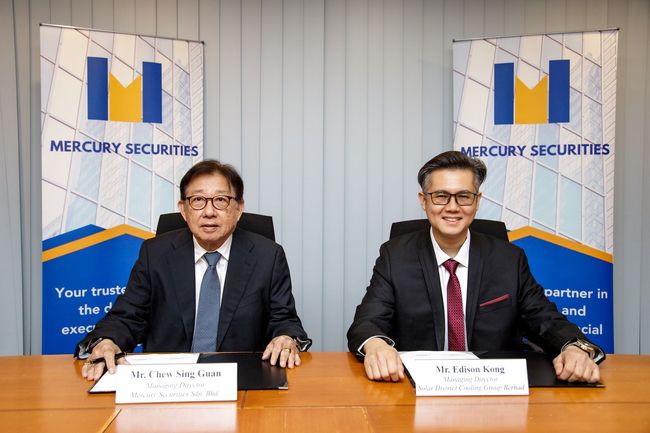 Solar District Cooling Group Berhad Signs Underwriting Agreement with Mercury Securities Sdn Bhd for Its IPO on the ACE Market of Bursa Malaysia Securities Berhad