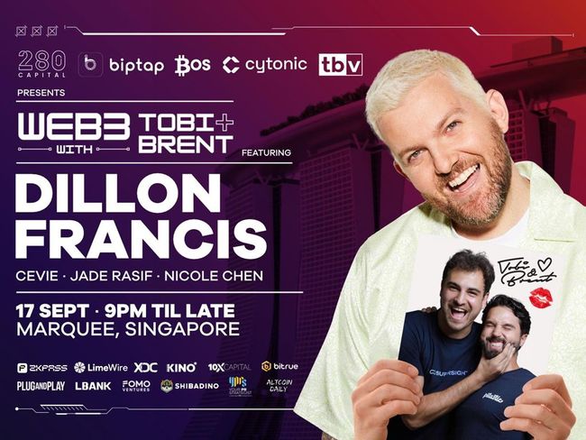 Web3 with Tobi & Brent to Host Exclusive Networking Event and AfterParty During Token2049 Singapore