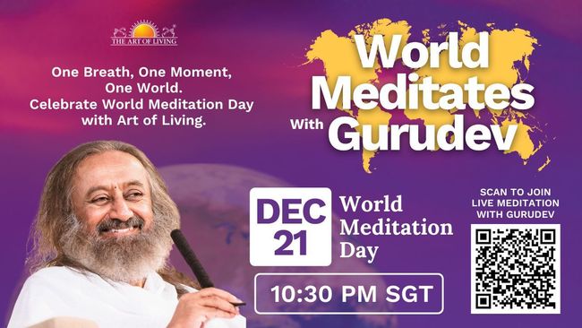 Global Humanitarian Gurudev Sri Sri Ravi Shankar to Give Keynote Address at United Nations World Meditation Day, Followed by Live Global Meditation