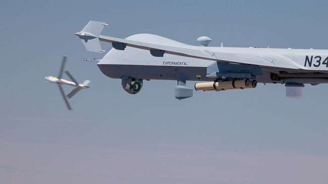 Latest GA-ASI and AeroVironment Complete First-Ever Air Launch of Switchblade 600 From MQ-9A UAS