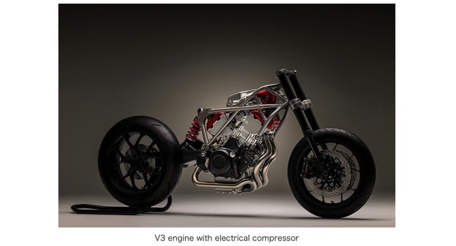 Honda Unveils World's First and New V3 Engine with Electrical- Compressor at EICMA 2024