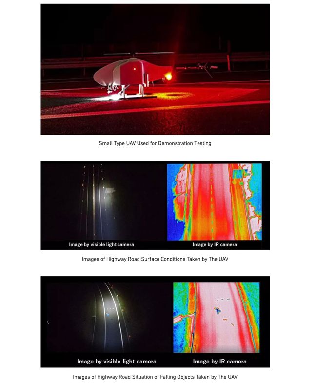 MHI Conducts Nighttime and Long-Distance Highway Demonstration Testing of Unmanned Aerial Vehicle Currently Under Development