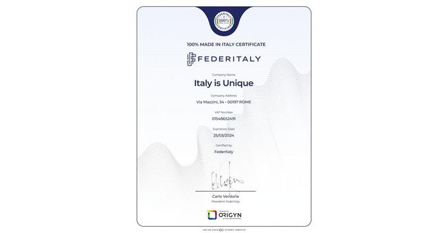Tradition Meets Innovation - A Digital Certificate for Authentic Italian Products