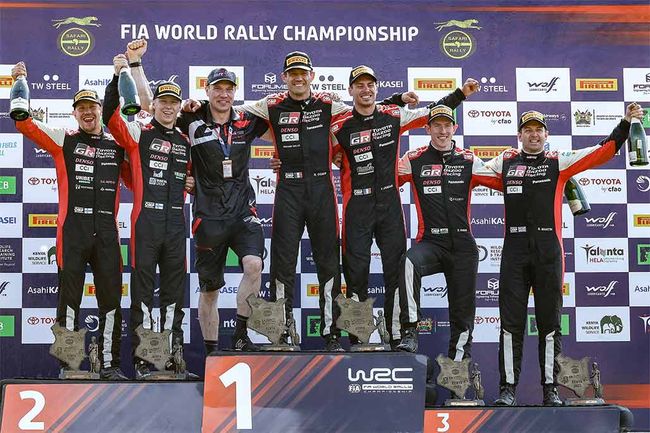 TOYOTA GAZOO Racing repeats perfect four-star finish on WRC's toughest rally