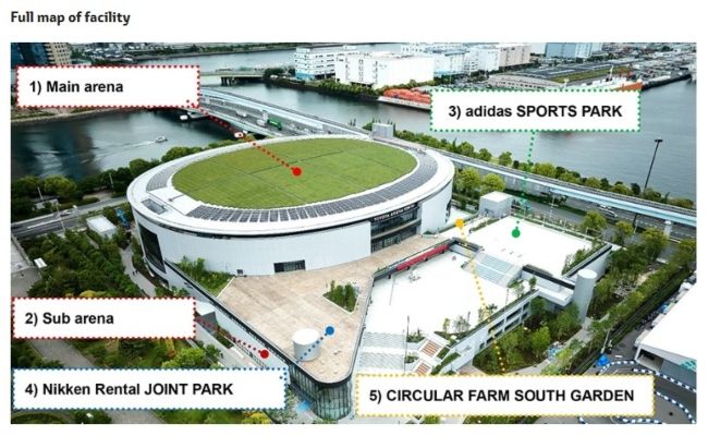 Multi-purpose Arena in Odaiba Aomi Area TOYOTA ARENA TOKYO Construction Completed